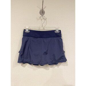 Ivivva Skirt Girls 12 Navy Blue Ruffle Athletic Tennis Running Activewear Pocket
